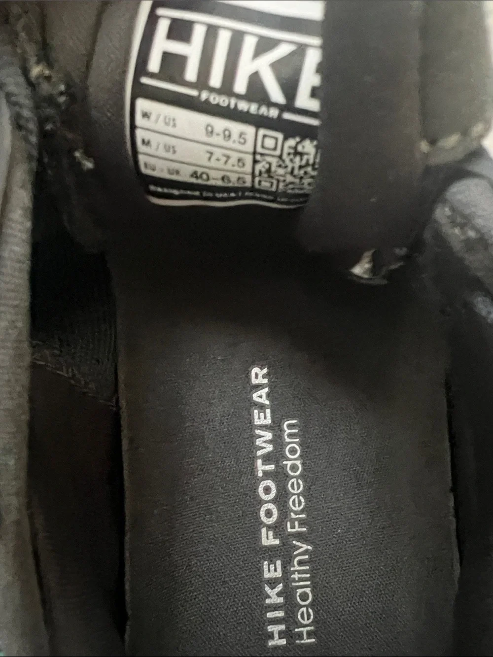 Hike Footwear sole roomy